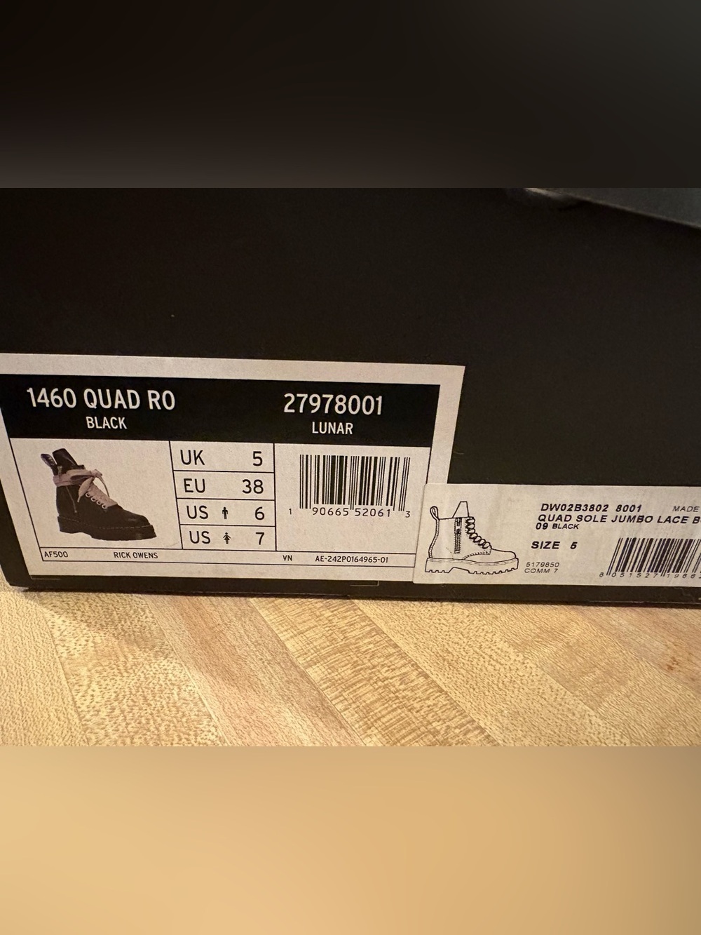 Dr. Martens x Rick Owens 1460 Quad Leather Platform Boots - Picture 10 of 10